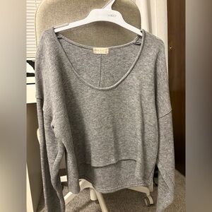 Altar'd State Gray Off-the-Shoulder Sweater